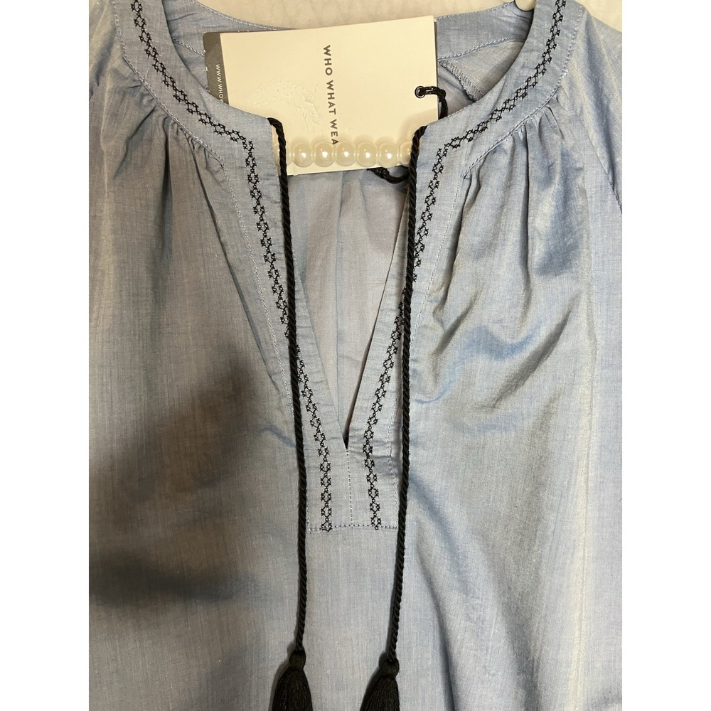 Who What Wear Dress Women's Small Midi Peasant Boho Romantic Cottagecore NWT - Picture 6 of 11